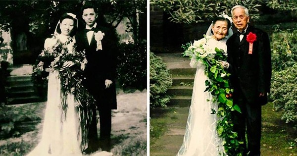 Après 70 ans de vie commune, ce couple a décidé de refaire ses photos de mariage, pour un résultat très émouvant