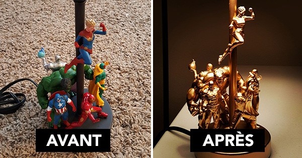 Le DIY trop stylé du jour : faites-vous une lampe trop classe à partir des  figurines qui traînent dans vos placards !