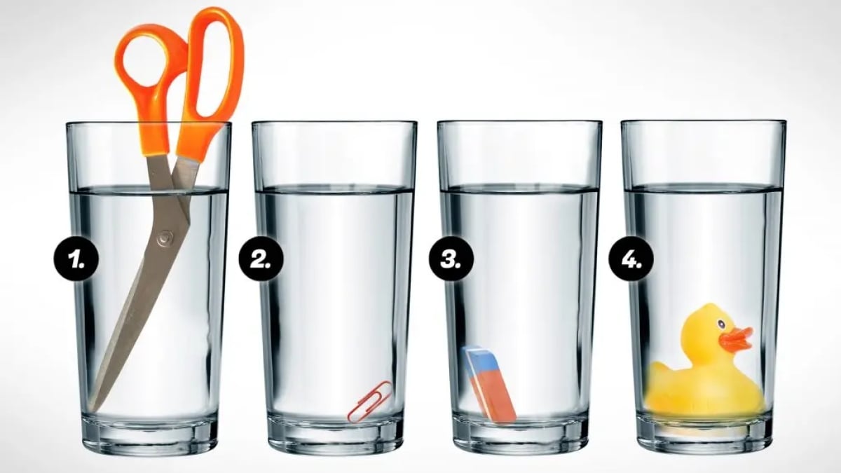 Énigme : saurez-vous deviner lequel de ces verres contient le plus d'eau ? Attention, il y a un piège