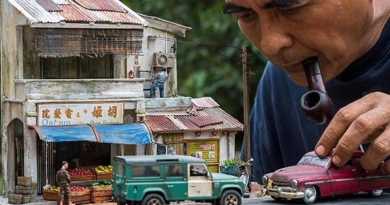 Un artiste malaisien recrée avec minutie les souvenirs d'enfance des gens sous forme de maquettes miniatures photoréalistes