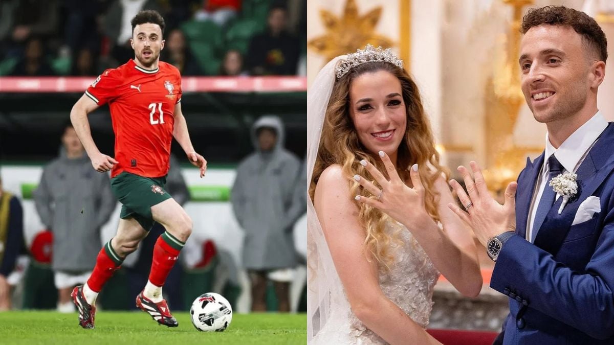 Le footballeur portugais Diogo Jota (aujourd'hui décédé) et sa femme Ruse Cardoso