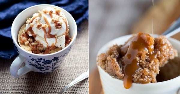 Rien à manger pour le dessert ? Réalisez un mug cake pommes-caramel (et faites un malheur !)