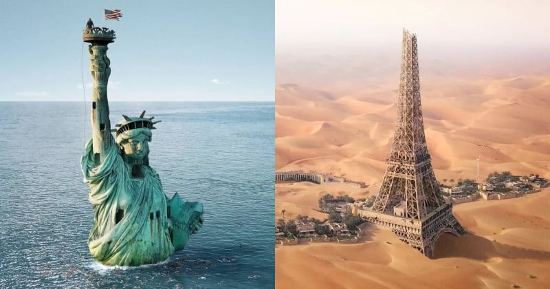 Cet artiste dévoile des images choc de ce qu'il restera du monde après le réchauffement climatique 