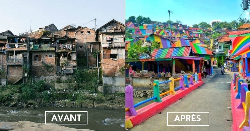 En Indonésie, ce bidonville-village a été entièrement colorié tout en arc-en-ciel à l'initiative du gouvernement... Et est devenu un site prisé des touristes !