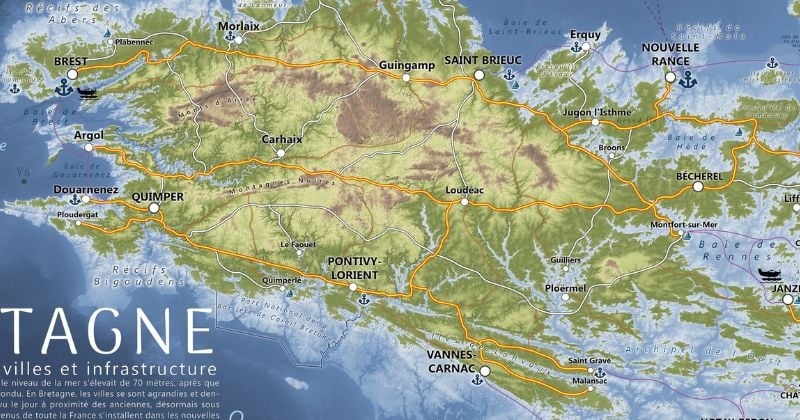 Voilà à quoi pourrait ressembler la Bretagne si la fonte des glaciers était totale