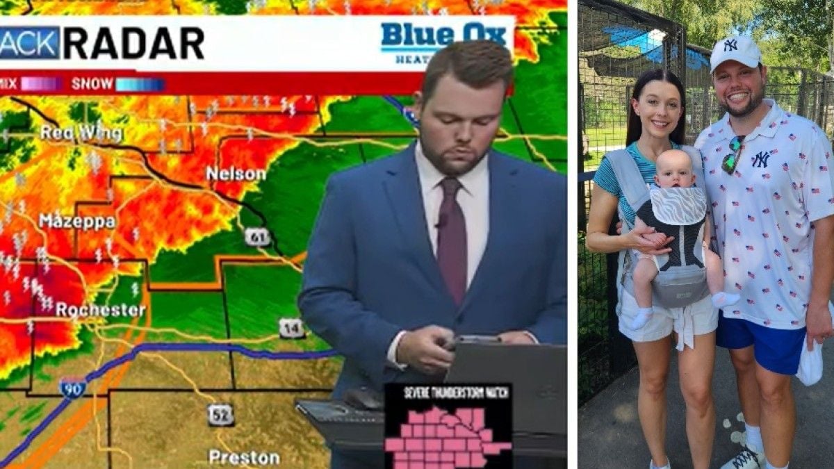 Un présentateur envoie un SMS à sa femme en direct pour prendre des nouvelles pendant une tempête et fait polémique