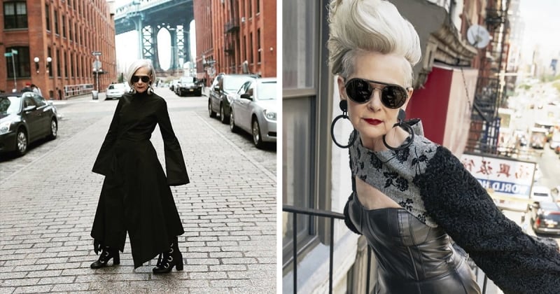 Prise par erreur pour une icône de la mode, cette prof de 63 ans est devenue... un véritable mannequin. Et elle en jette !