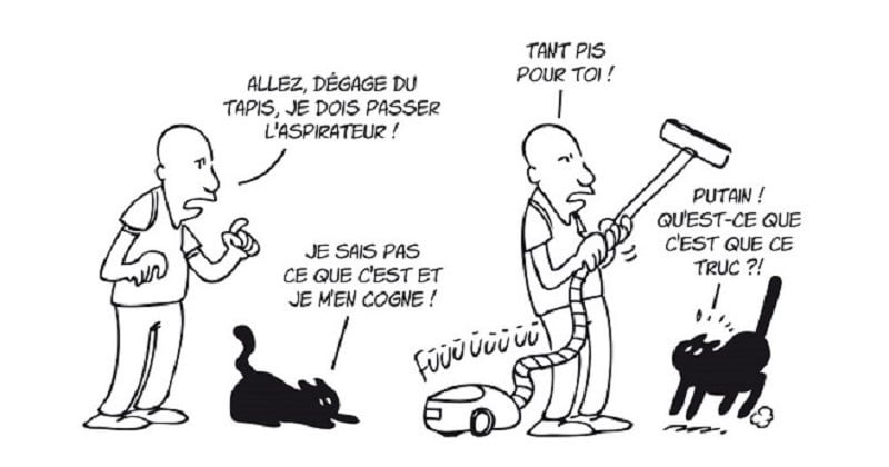 18 illustrations humoristiques issues du second tome de « Putain de chat », la BD hilarante sur ce que pensent vraiment les chats...