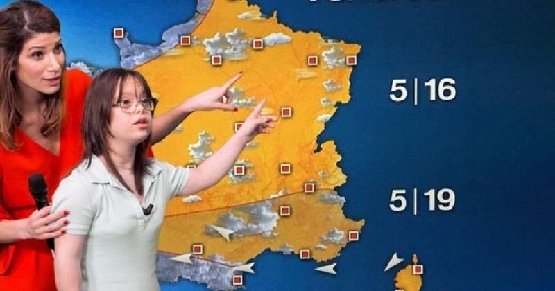 Atteinte de trisomie 21, la jeune Mélanie réalise son rêve et devient présentatrice météo sur France 2 le temps d'une journée... Ne la ratez pas à 20h35 !