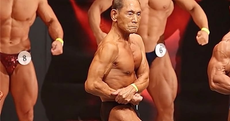 Âgé de 86 ans, ce champion japonais de bodybuilding impressionne le monde entier