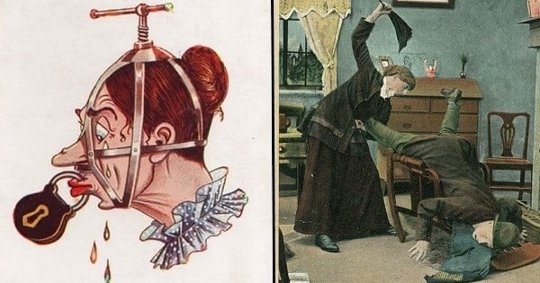 Délinquantes, mégères, mal baisées, laides... Voilà comment les femmes qui luttaient pour leurs droits étaient représentées dans la propagande anti-suffragette à travers 18 affiches choquantes !