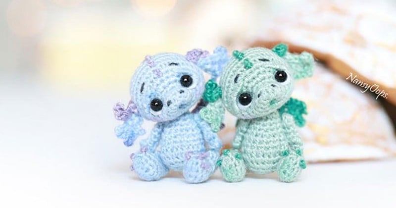 Ces petits dragons au crochet embellissent votre bureau 