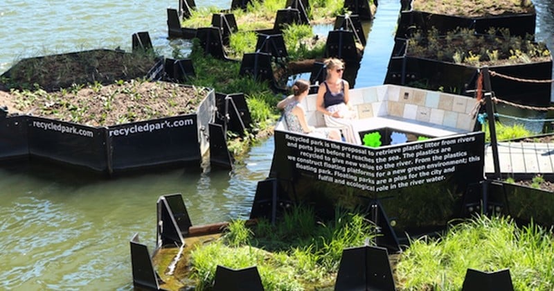 Au Pays-Bas, un jardin flottant entièrement conçu avec des déchets récupérés dans les rivières a vu le jour 