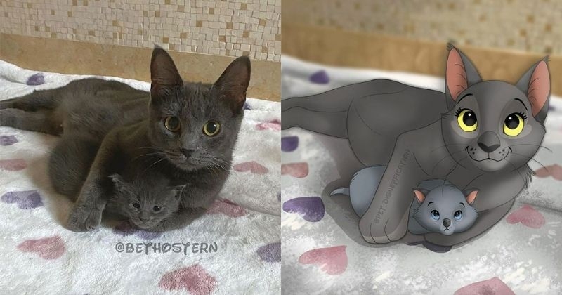 Cette illustratrice transforme vos photos d'animaux en dessins sortis tout droit d'un Disney