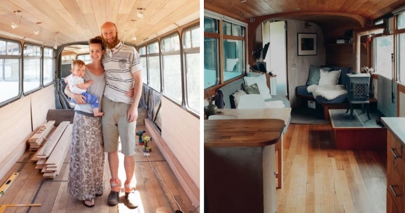 Australie : un couple achète et rénove un vieil autobus en une magnifique maison