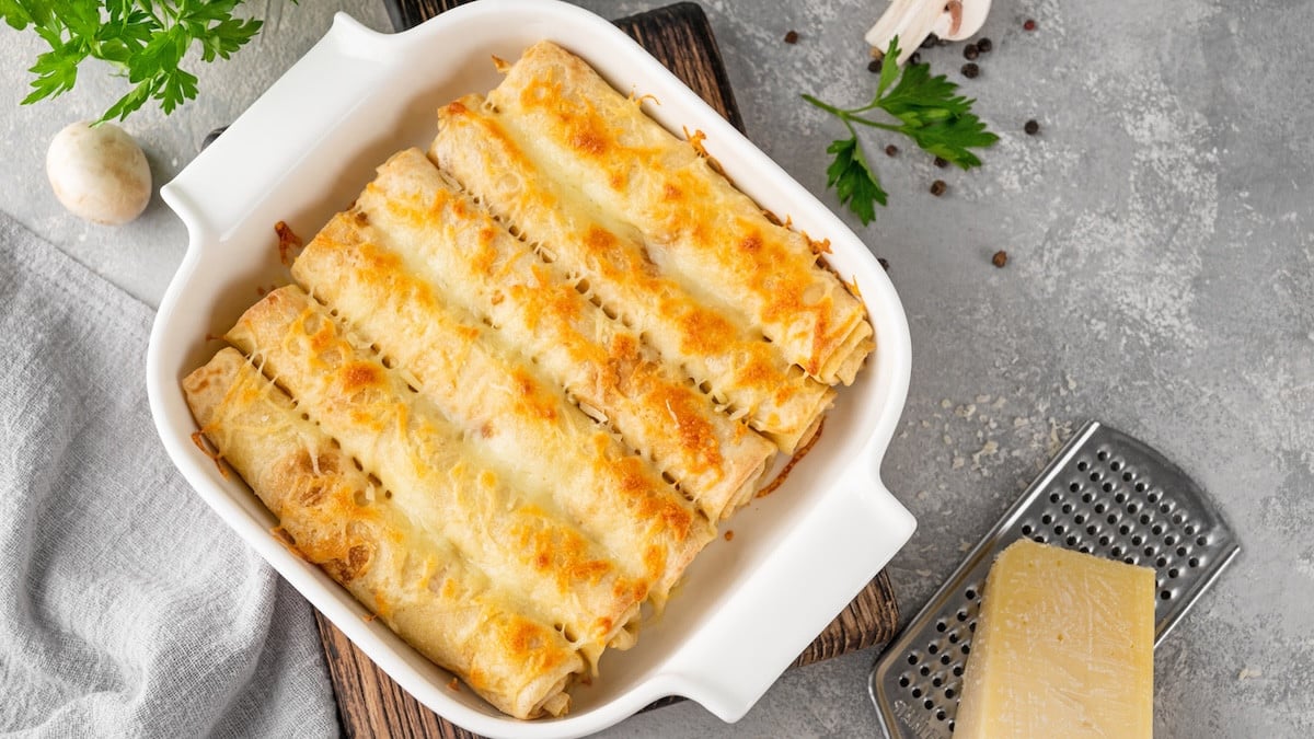 Cette recette de crêpes gratinées pour 4 est irrésistible (et très facile à faire)