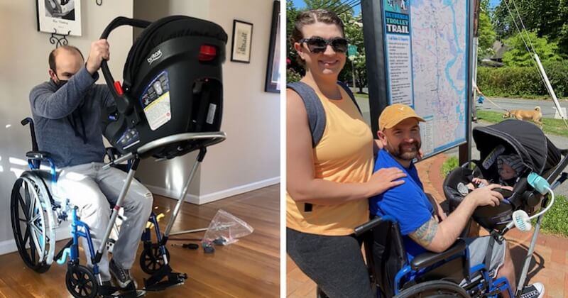 États-Unis : des lycéens fabriquent un fauteuil-poussette pour aider un père handicapé à promener son bébé 