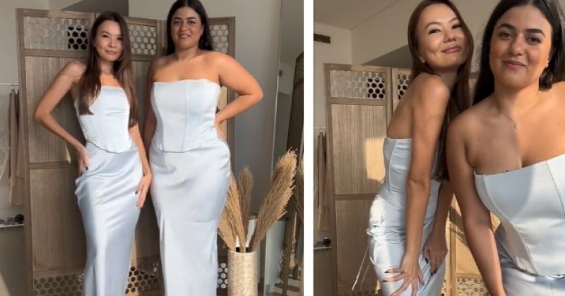 Ces 2 femmes essaient la même robe en taille XS et XL et le résultat est sublime