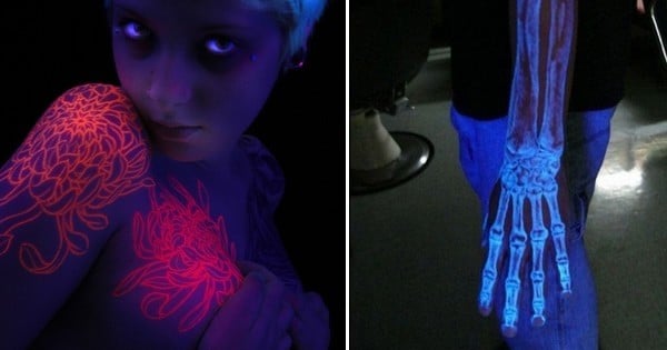 Le tatouage à la lumière UV, c'est discret le jour et magnifique la nuit ! La preuve en 15 photos