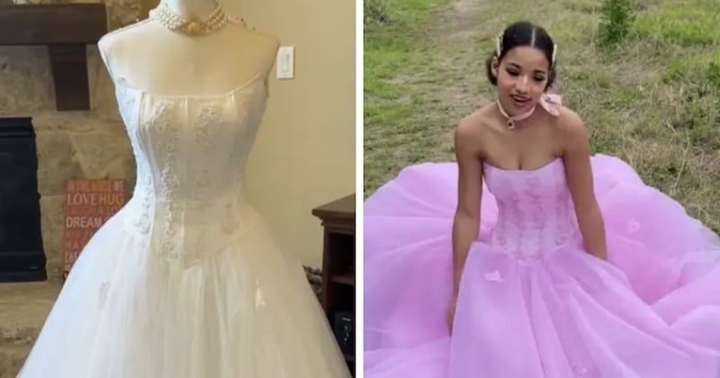 Cette étudiante américaine a transformé une robe de mariée en une magnifique tenue de princesse pour son bal de fin d'année 