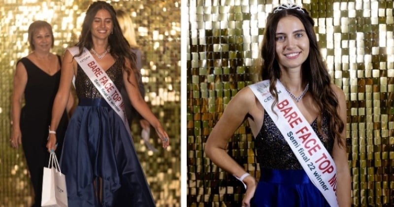 Elle se qualifie en finale d'un concours de Miss national sans maquillage, une première depuis sa création il y a 94 ans