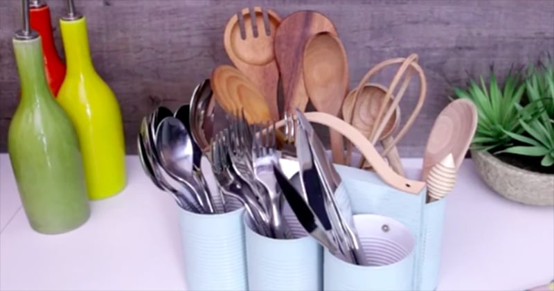 DIY : Fini les fourchettes qui traînent avec ce range-couverts facile à réaliser ! 