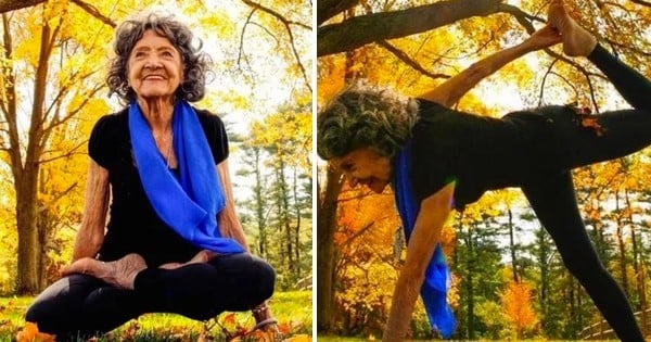 Découvrez une époustouflante série de photographies retraçant le parcours d'une femme de 97 ans qui excelle au yoga !