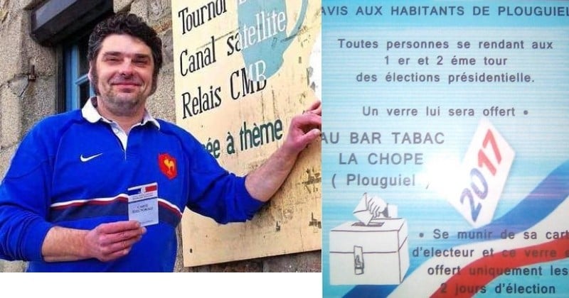 En Bretagne, le patron de ce bistrot lutte à coups de pinte de bière contre l'abstentionnisme au premier tour de l'élection présidentielle