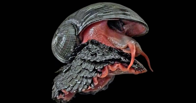 Cet incroyable escargot marin possède une armure en métal qui lui permet de se protéger