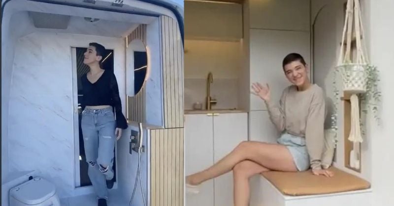 Cette Tiktokeuse construit deux salles de bain dans son van et sa vidéo devient virale 