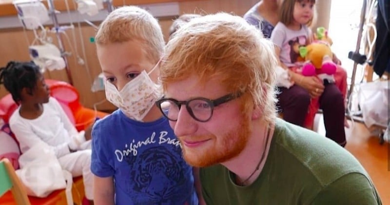 Le chanteur Ed Sheeran rend une visite surprise à des enfants malades de Lyon