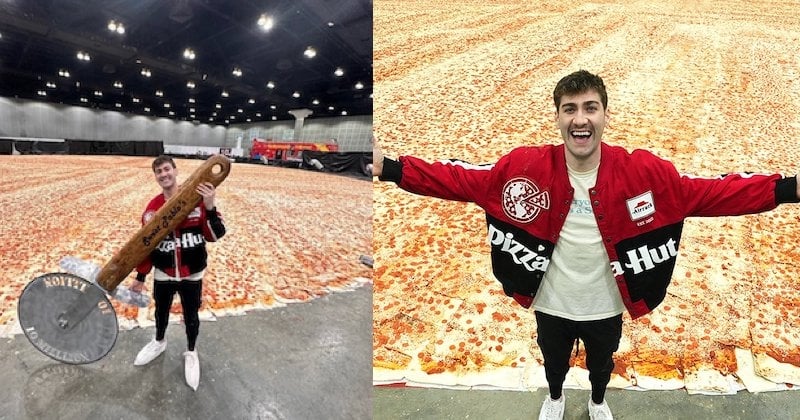 Pizza Hut vient de battre le record du monde de la plus grande pizza avec une pizza de... 1310 m2 !
