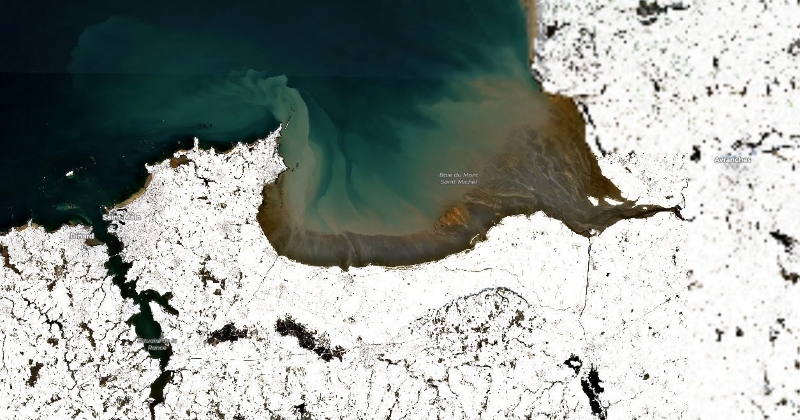 La Bretagne sous la neige vue de l'espace, des images à couper le souffle