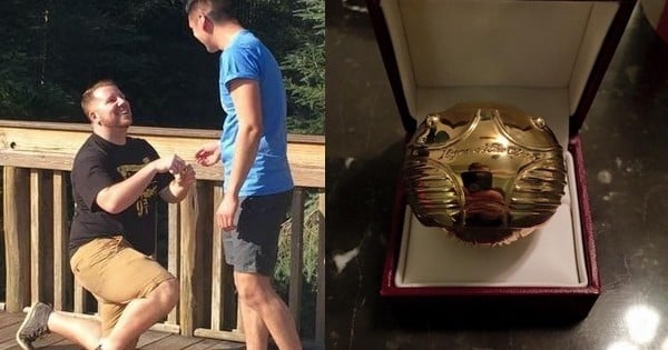 Fan d'Harry Potter, cet homme a fait la demande en mariage parfaite à son petit ami ! Adorable...