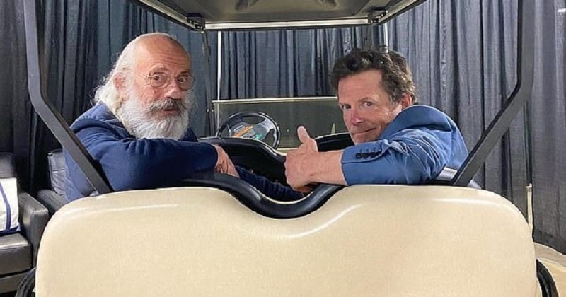 « Retour vers le futur » : Christopher Lloyd et Michael J. Fox se retrouvent comme au bon vieux temps	