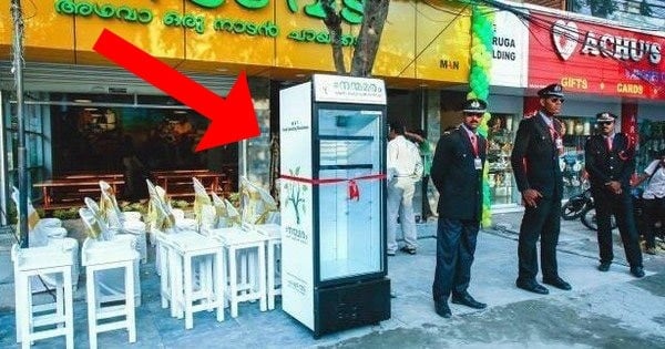 Quand vous saurez pourquoi cette restauratrice a placé un frigo dehors, vous aurez de nouveau foi en l'Humanité. Bravo !