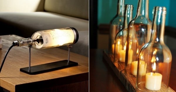 15 idées sympas et originales pour recycler vos bouteilles en verre en luminaires !