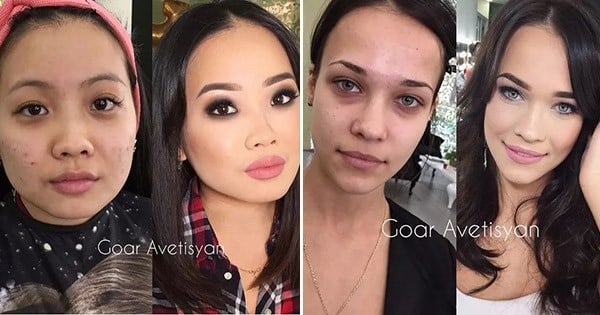 27 photos de femmes qui prouvent qu'avec ou sans maquillage, on peut avoir deux visages complètement différents !