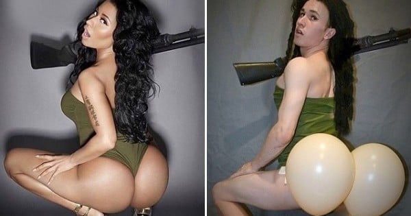 Il parodie les photos de stars féminines et c'est à mourir de rire ! 20 « copies » à voir absolument