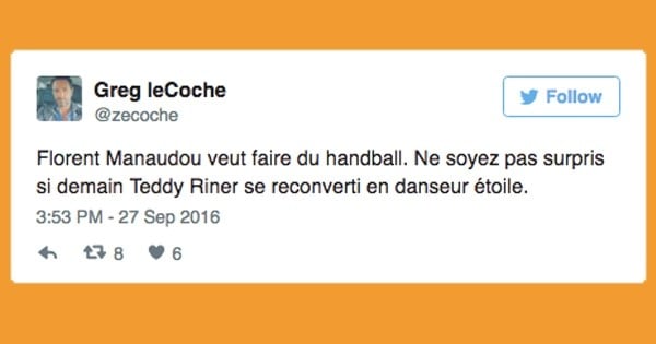 Florent Manaudou arrête la natation pour se mettre au handball : 24 tweets à mourir de rire
