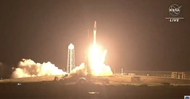 Revivez le décollage impressionnant de la fusée SpaceX avec Thomas Pesquet à bord