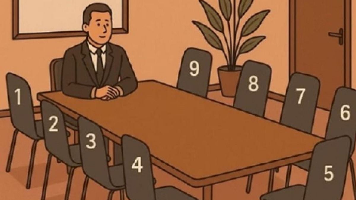 Dessin représentant un patron assis autour d'une table de réunion