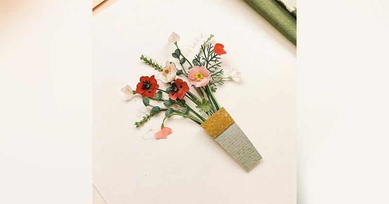 Ces mini-bouquets de fleurs en papier sont bien trop mignons !