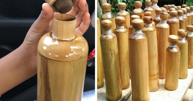 Un indien remplace le plastique en fabriquant des bouteilles en bambou