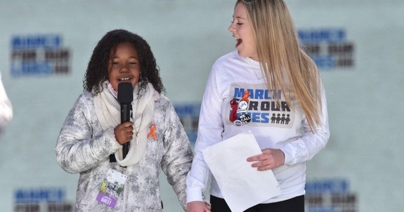 Pour Yolanda Renee King, la petite-fille de Martin Luther King âgée de 9 ans, « trop c'est trop » et lâche un discours fort contre le port d'arme