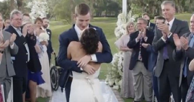 Paralysé depuis sept ans, ce jeune homme s'est levé de son fauteuil le jour de son mariage