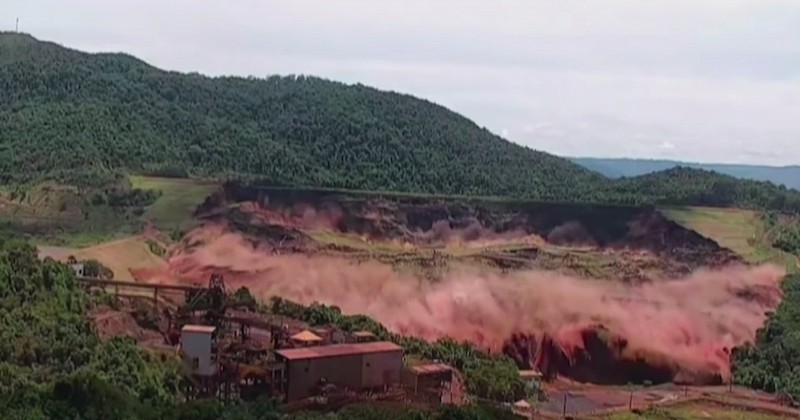 Brésil : les images impressionnantes de la rupture du barrage minier de Brumadinho