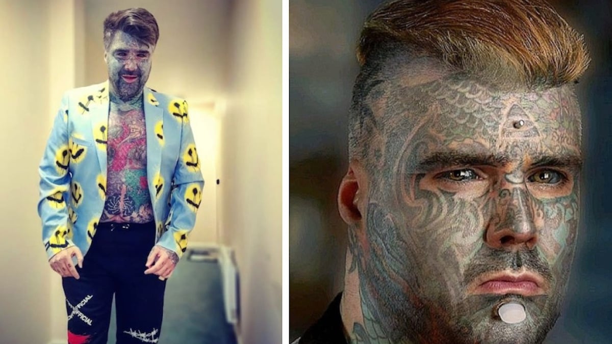 	L'homme le plus tatoué de Grande-Bretagne affirme avoir été caché par son patron à cause de son apparence