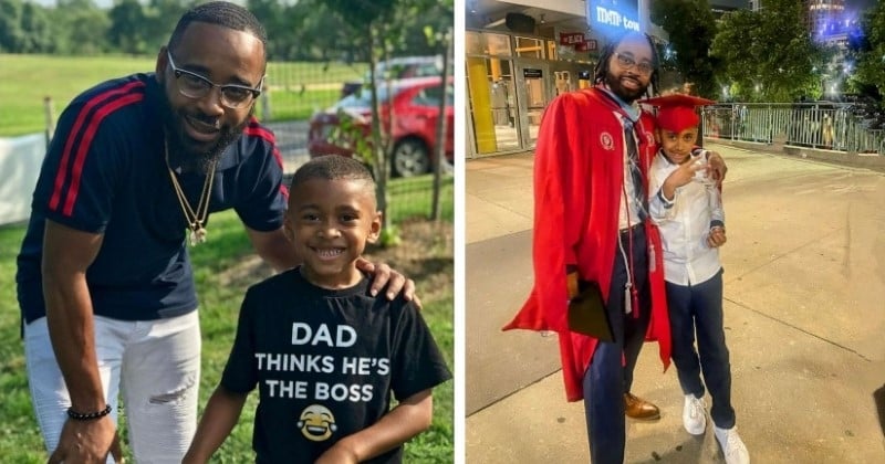 Ce super papa décroche son diplôme universitaire tout en s'occupant de son fils et en cumulant 3 emplois