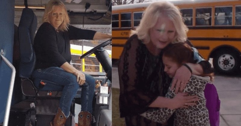 Cette petite fille se fait tresser ses cheveux par la conductrice du bus scolaire chaque jour depuis qu'elle a perdu sa maman	